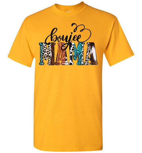 Boujee Mama Animal Print Graphic Tee Shirt Top T-Shirt Regular & Plus Size