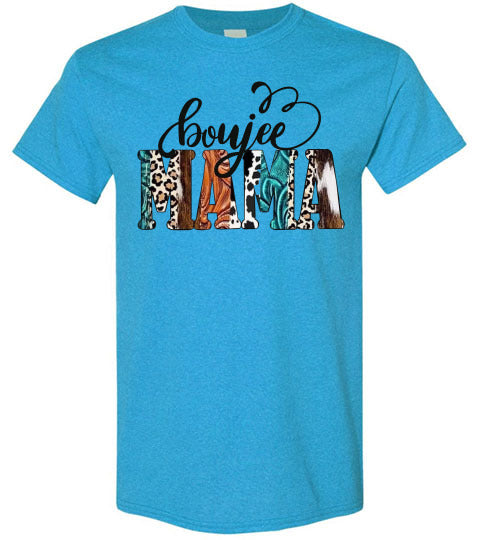 Boujee Mama Animal Print Graphic Tee Shirt Top T-Shirt Regular & Plus Size