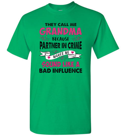Partner In Crime Grandma Funny Tee Shirt Top T-Shirt