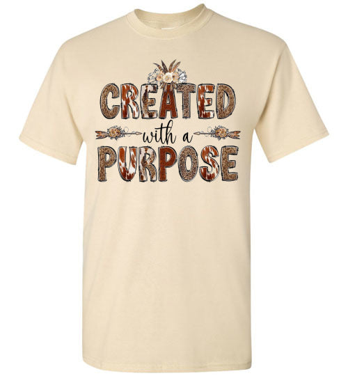 Created With A Purpose Graphic Tee Shirt Top