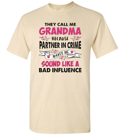 Partner In Crime Grandma Funny Tee Shirt Top T-Shirt