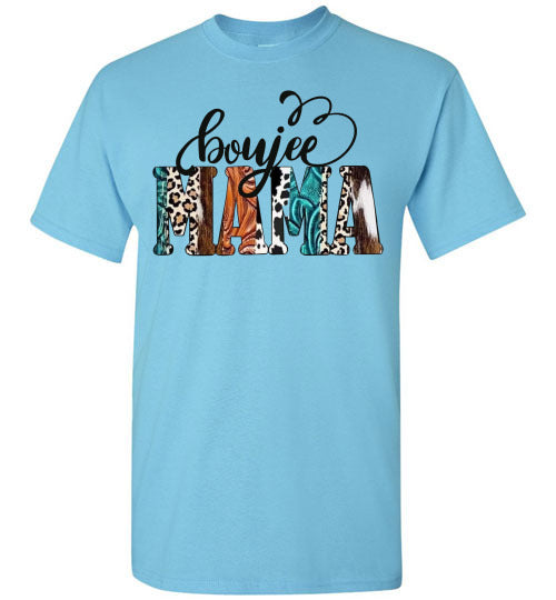 Boujee Mama Animal Print Graphic Tee Shirt Top T-Shirt Regular & Plus Size