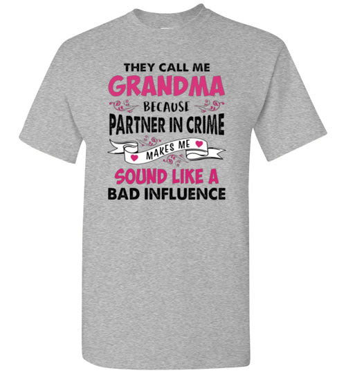 Partner In Crime Grandma Funny Tee Shirt Top T-Shirt