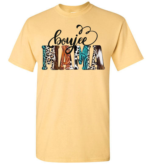 Boujee Mama Animal Print Graphic Tee Shirt Top T-Shirt Regular & Plus Size