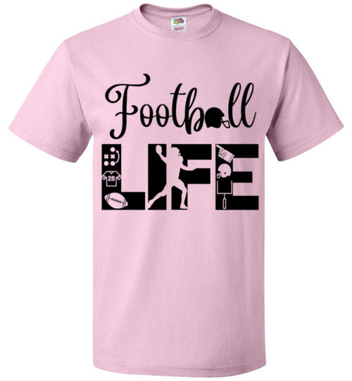 Football Life Tee Shirt Game Practice Top T-Shirt