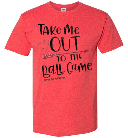 Take Me Out To The Ballgame Baseball Softball Tee Shirt Top T-Shirt