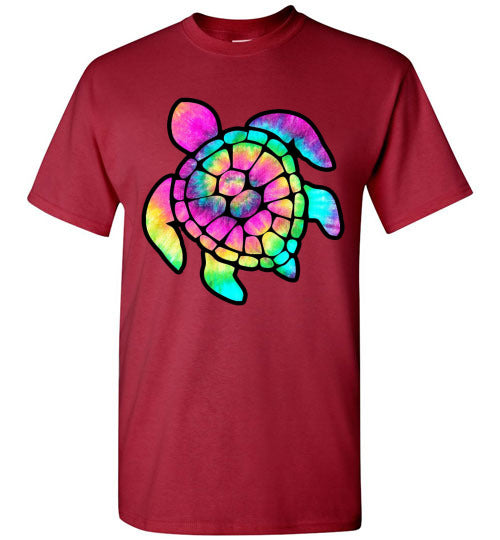 Neon Sea Turtle Graphic Tee Shirt Top