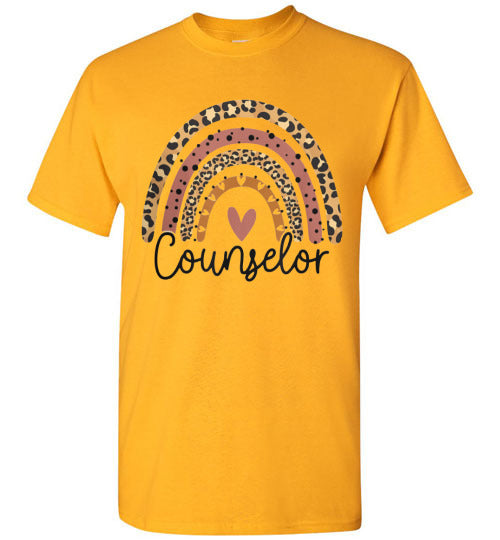 Counselor rainbow graphic t-shirt top