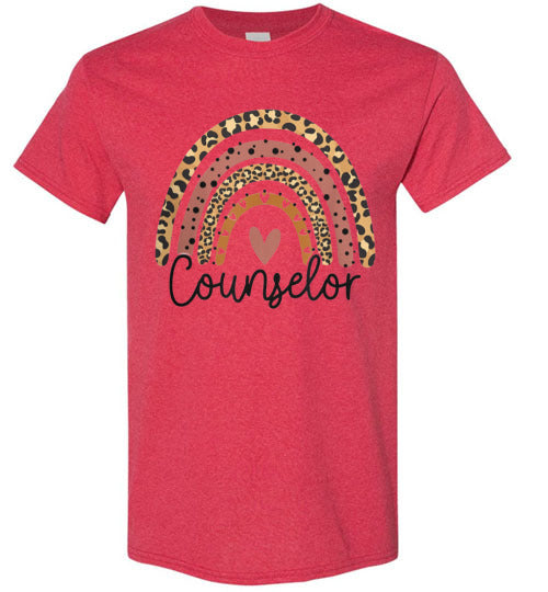 Counselor rainbow graphic t-shirt top