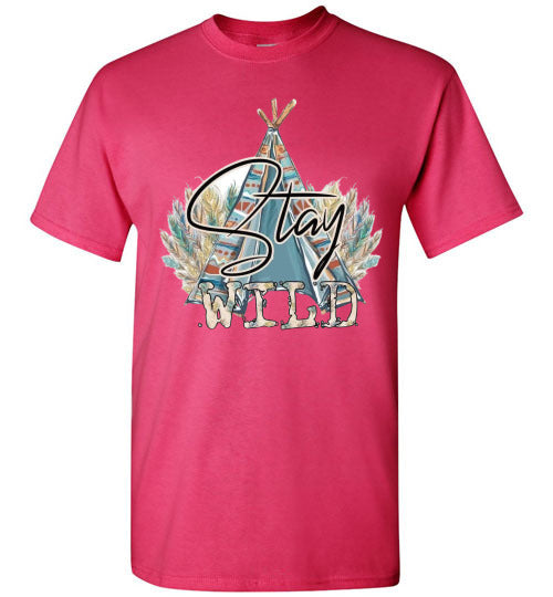 Stay Wild Native American Navajo Southwestern Graphic Tee Shirt Top