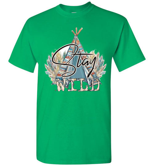 Stay Wild Native American Navajo Southwestern Graphic Tee Shirt Top