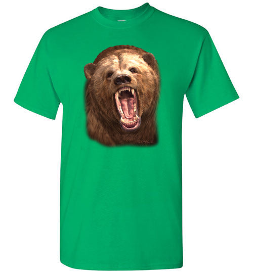 Growling Bear Graphic Tee Shirt Top