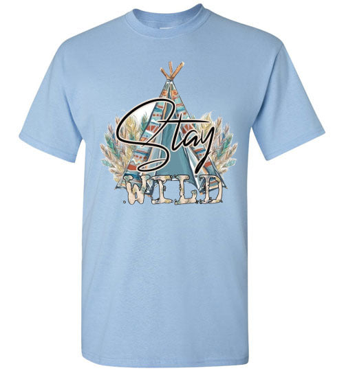 Stay Wild Native American Navajo Southwestern Graphic Tee Shirt Top