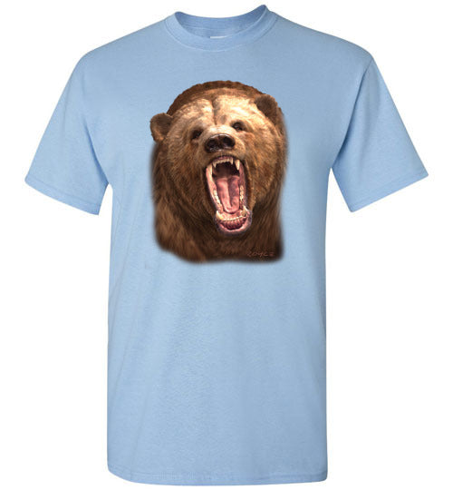 Growling Bear Graphic Tee Shirt Top