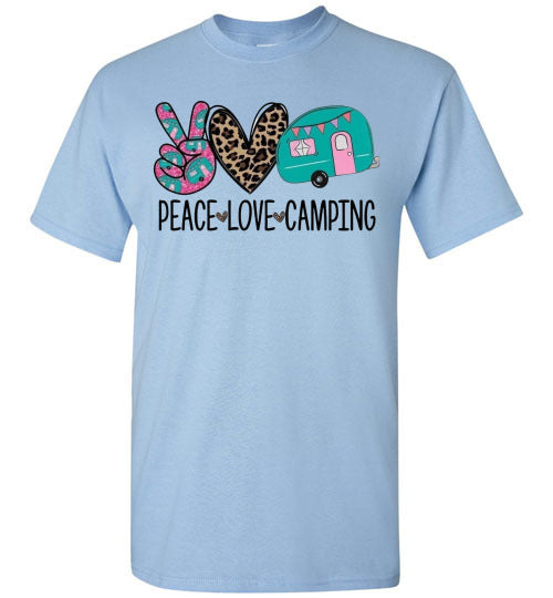 Peace Love Camping Graphic Tee Shirt Top