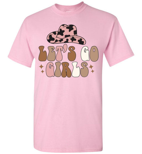 Let's Go Girls Country Cowgirl Hat Graphic Tee Shirt Top T-Shirt