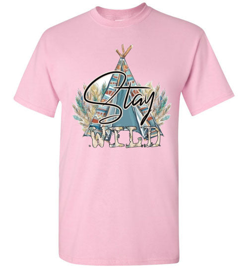 Stay Wild Native American Navajo Southwestern Graphic Tee Shirt Top