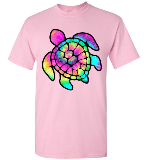 Neon Sea Turtle Graphic Tee Shirt Top