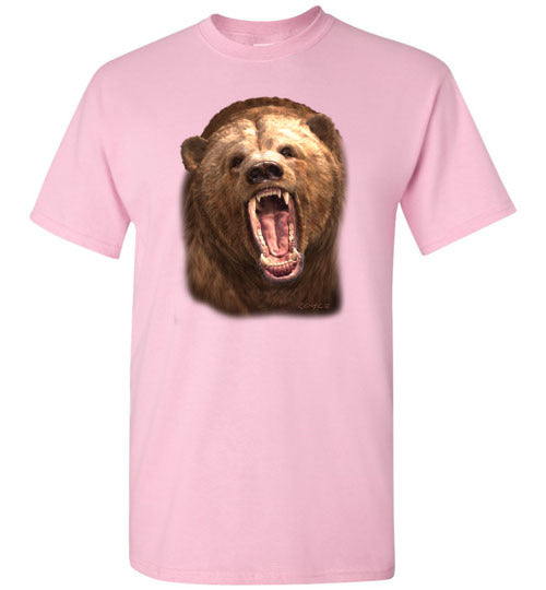 Growling Bear Graphic Tee Shirt Top