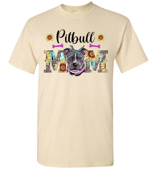 Pitbull Dog Mom Graphic Tee Shirt Top T-Shirt