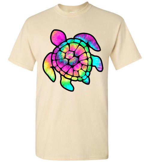 Neon Sea Turtle Graphic Tee Shirt Top