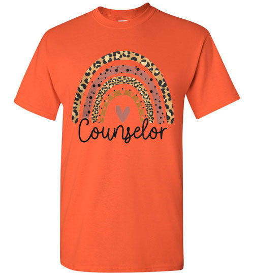 Counselor rainbow graphic t-shirt top