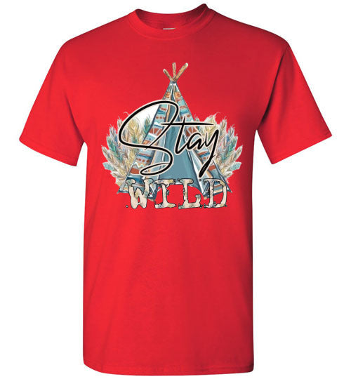 Stay Wild Native American Navajo Southwestern Graphic Tee Shirt Top