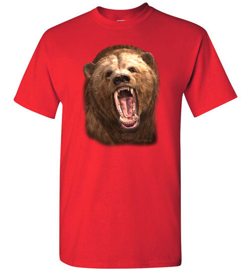 Growling Bear Graphic Tee Shirt Top