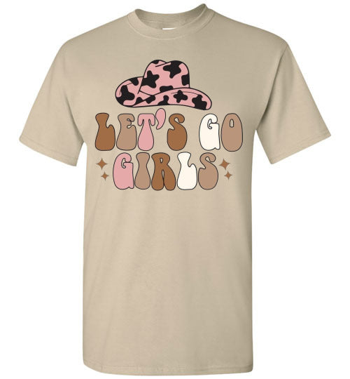 Let's Go Girls Country Cowgirl Hat Graphic Tee Shirt Top T-Shirt
