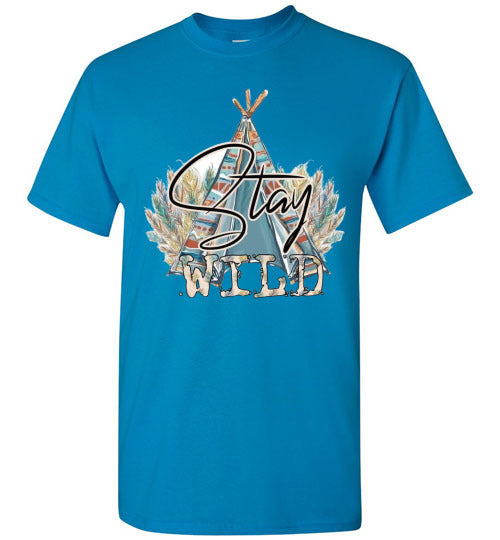 Stay Wild Native American Navajo Southwestern Graphic Tee Shirt Top