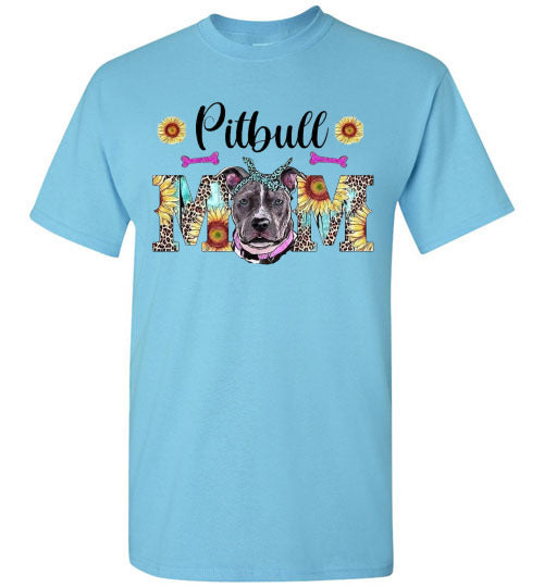 Pitbull Dog Mom Graphic Tee Shirt Top T-Shirt