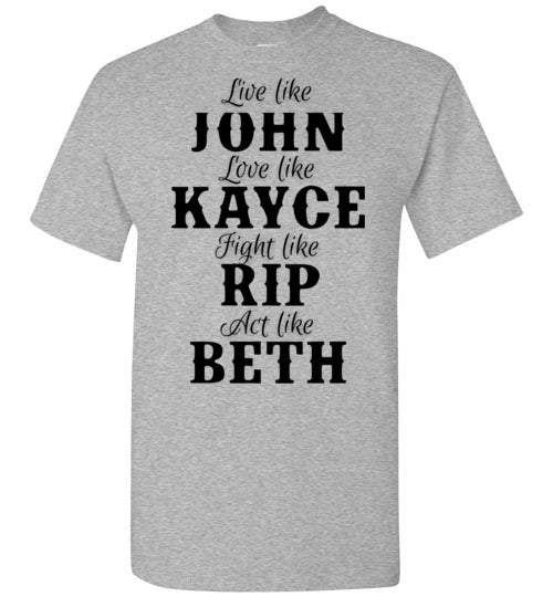 John Kayce Rip Beth Tee Shirt Graphic Top T-Shirt