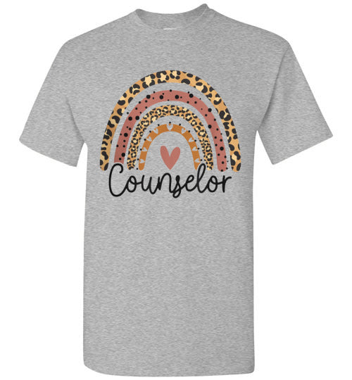 Counselor rainbow graphic t-shirt top