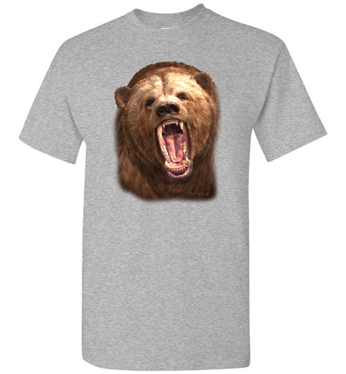 Growling Bear Graphic Tee Shirt Top