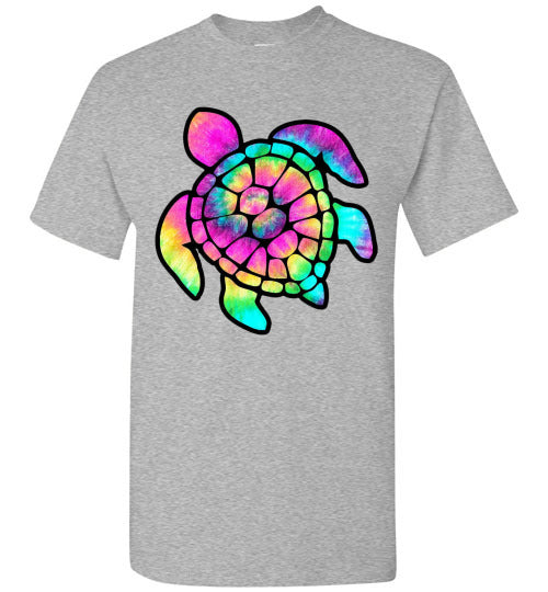 Neon Sea Turtle Graphic Tee Shirt Top