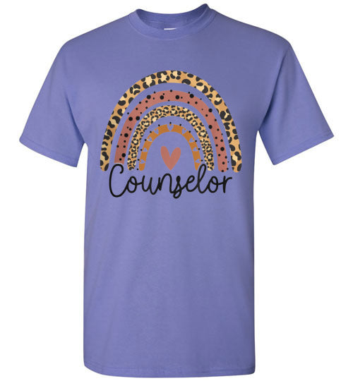 Counselor rainbow graphic t-shirt top