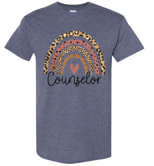 Counselor rainbow graphic t-shirt top