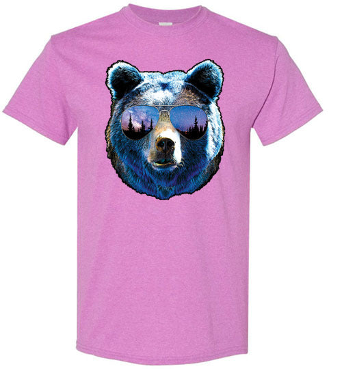 Cool Bear Mountains Graphic Tee Shirt Top