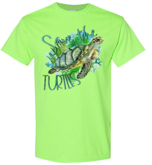 Save The Turtles Graphic Tee Shirt Top