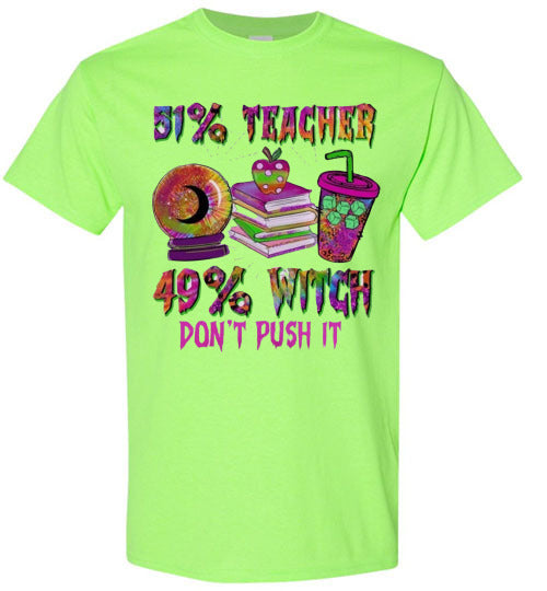 Teacher Witch Fall Halloween Tee Shirt Top T-Shirt