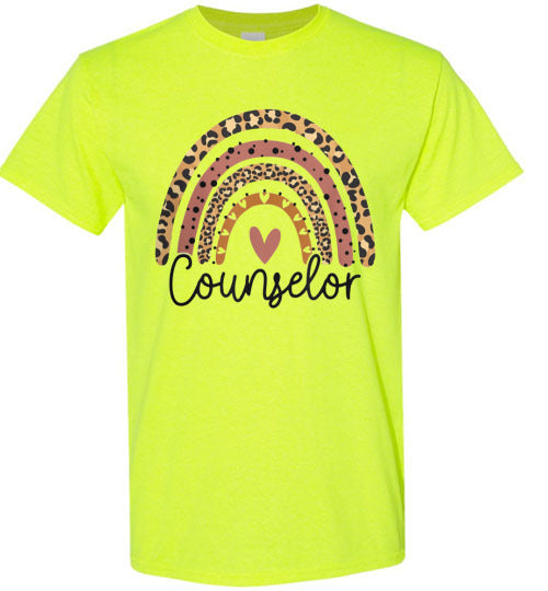 Counselor rainbow graphic t-shirt top