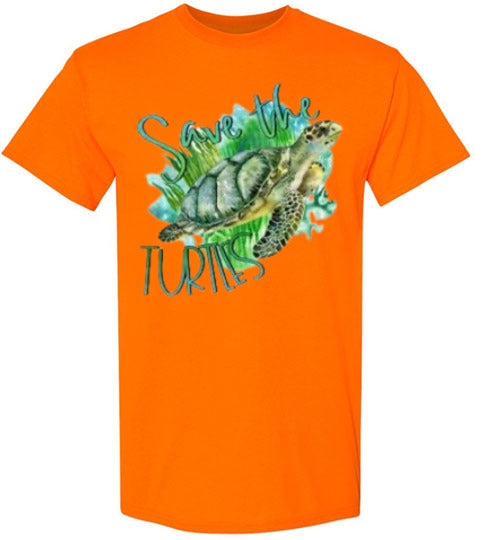 Save The Turtles Graphic Tee Shirt Top