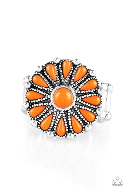 Poppy Pop-tastic - Orange Stretchy Ring Paparazzi Jewelry Accessories 7803