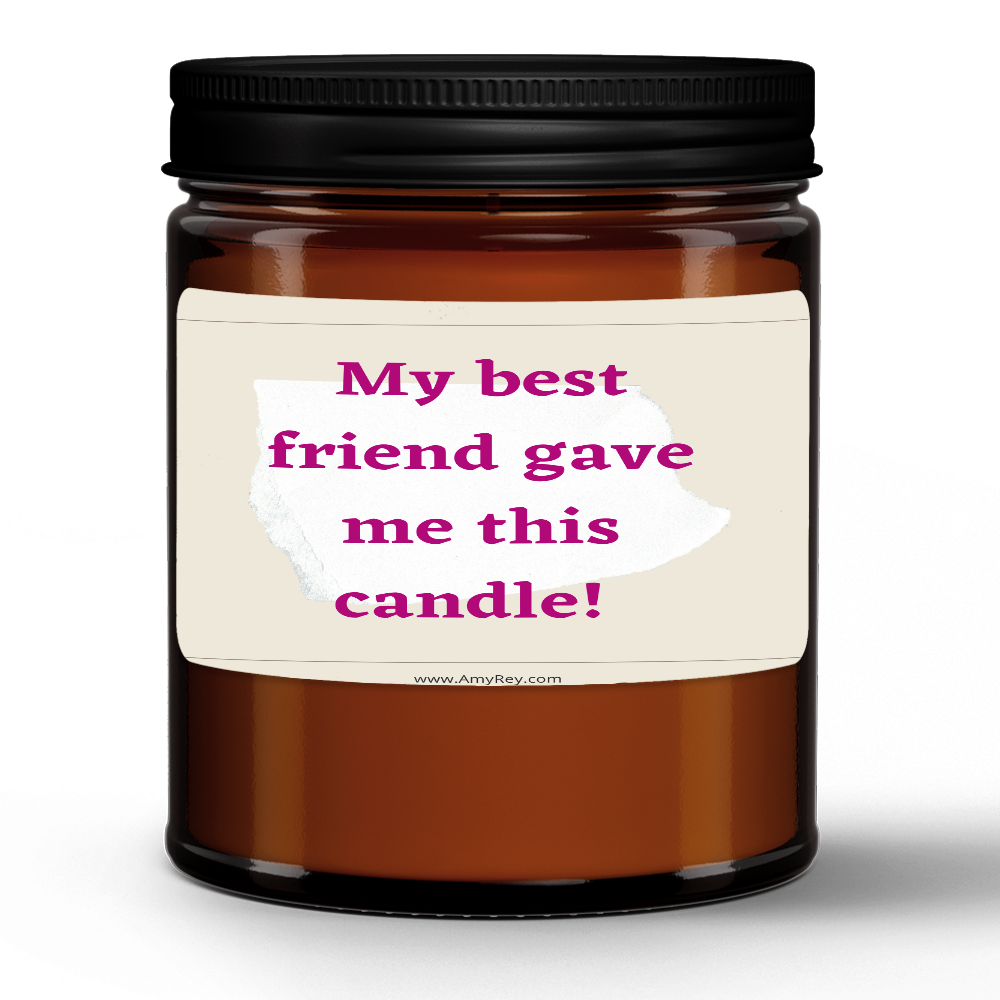Natural Wax Candle in Amber Jar (9oz)