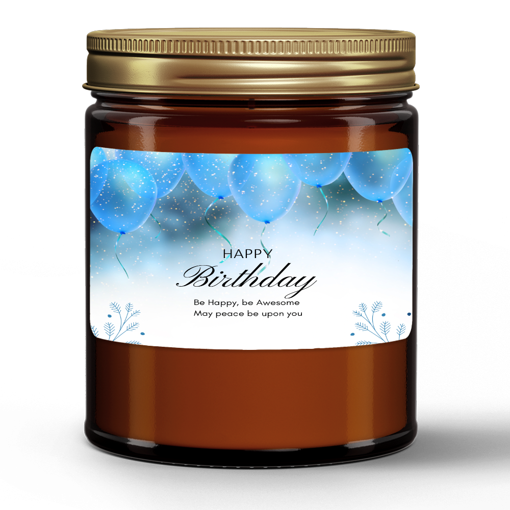 Natural Wax Candle in Amber Jar (9oz)