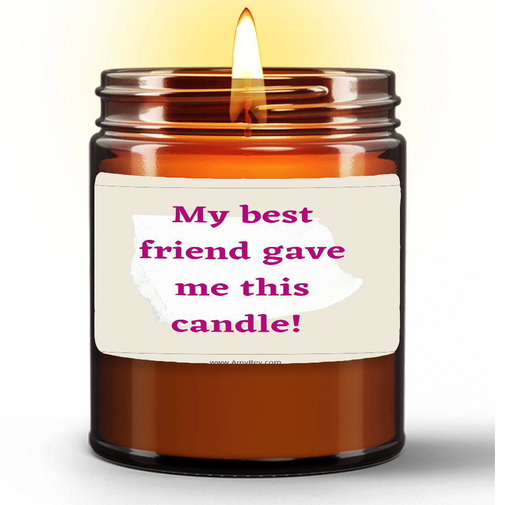 Natural Wax Candle in Amber Jar (9oz)