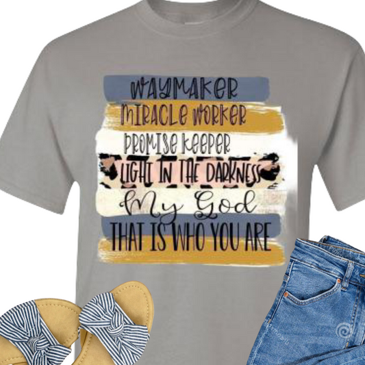 Way Maker Miracle Worker Christian Tee Shirt Top