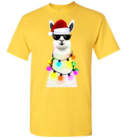 Llama Christmas Holiday Tee Shirt Top T-Shirt