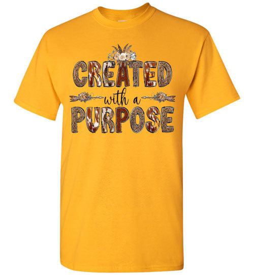 Created With A Purpose Graphic Tee Shirt Top