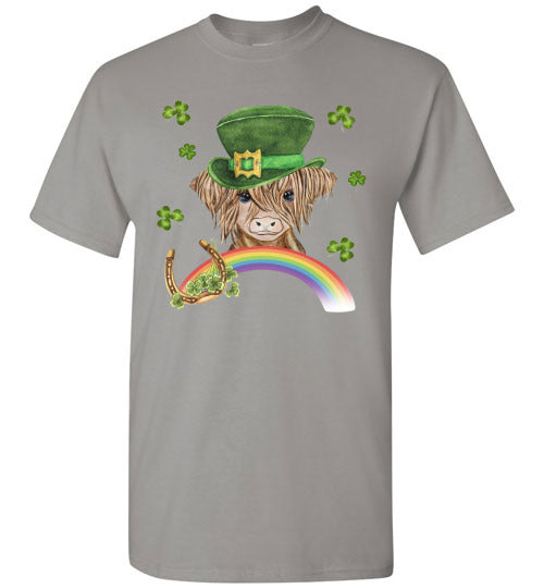 St Patrick's Day Baby Cow Leprechaun Irish Graphic Tee Shirt Top T-Shirt